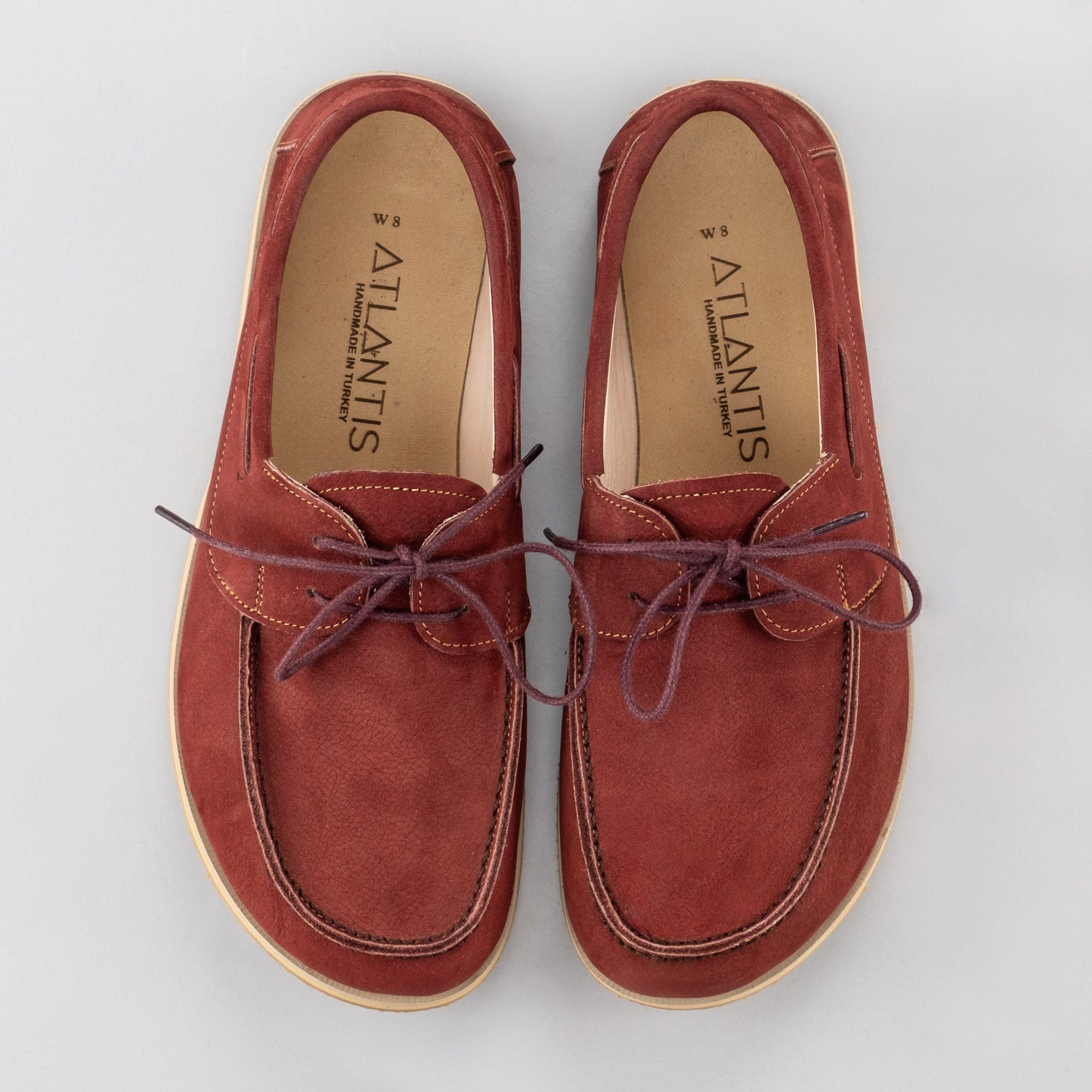 Men's Burgundy Boat Shoes