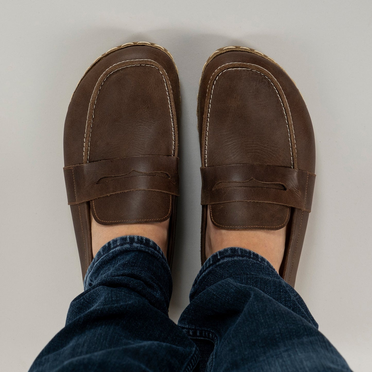 Men's Coffee Penny Loafers
