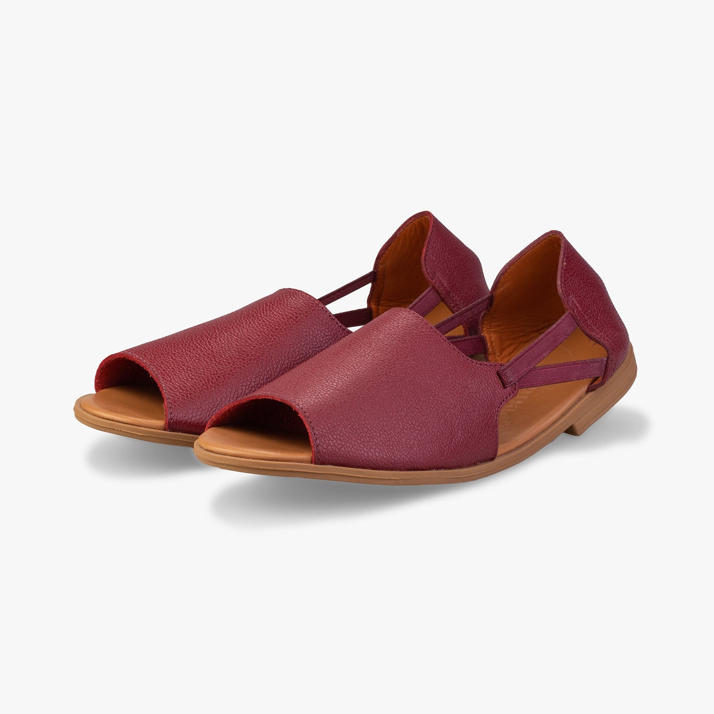 Burgundy Vintage Peep Toes