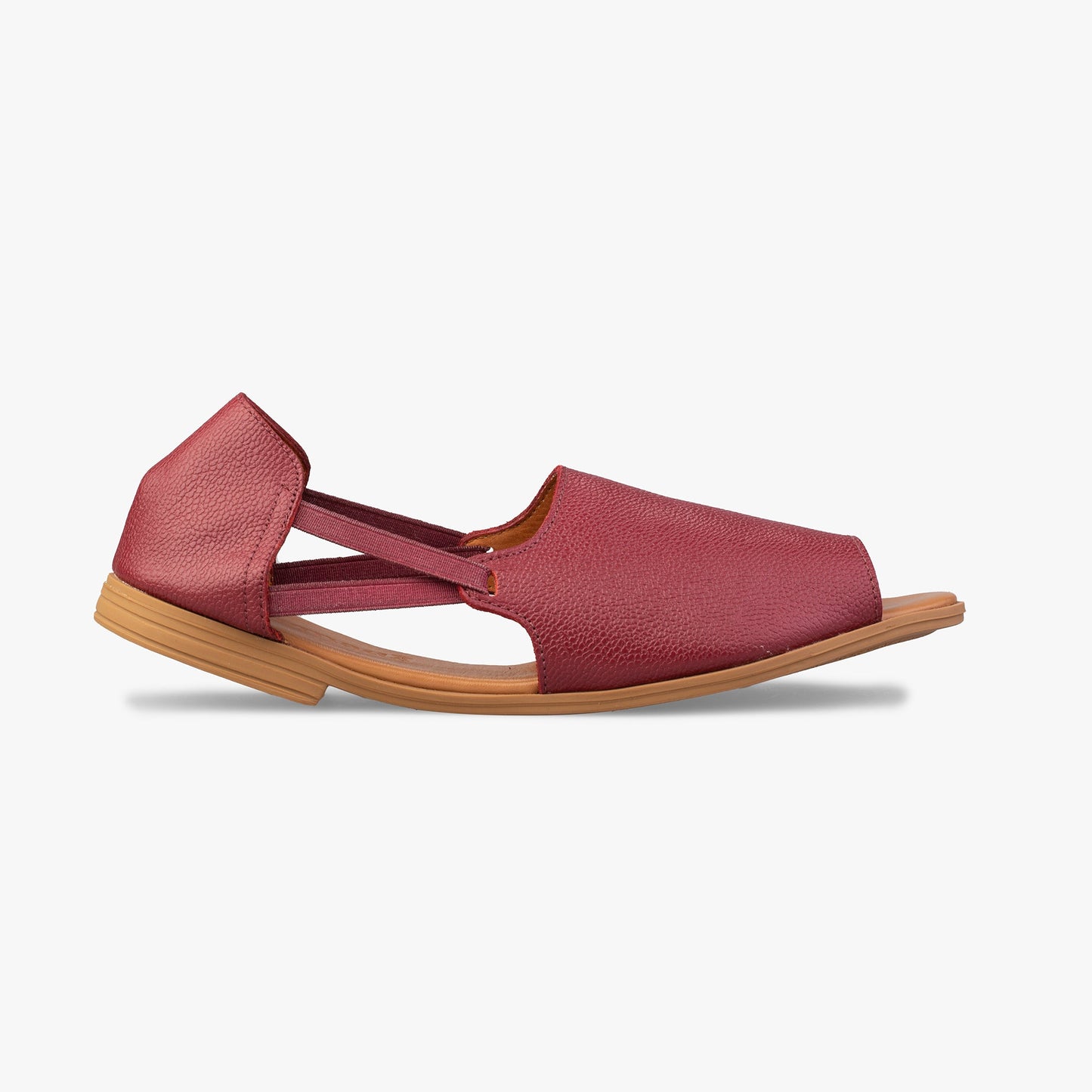 Burgundy Vintage Peep Toes