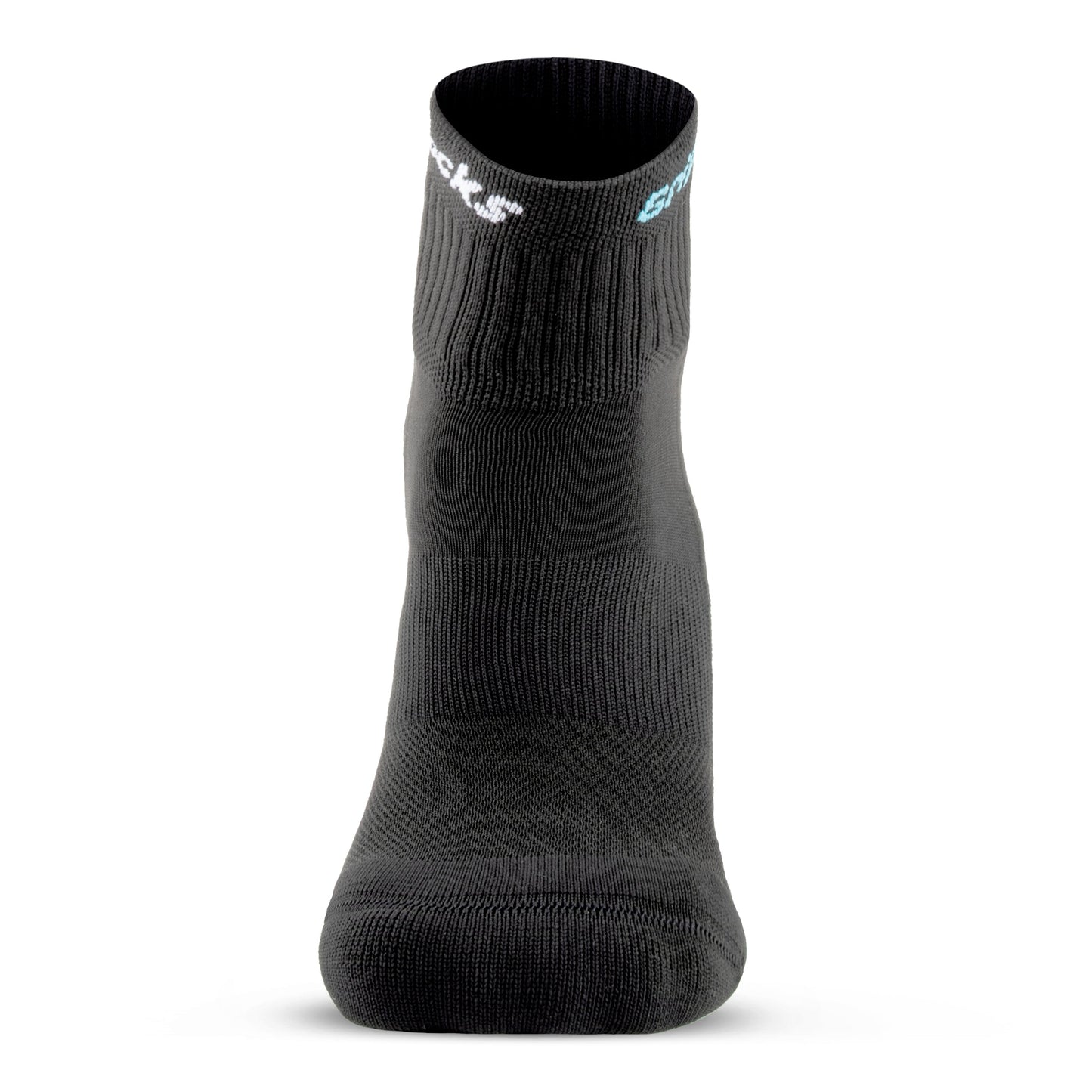 Athletic Socks with Grips - 1/4 Crew - Black