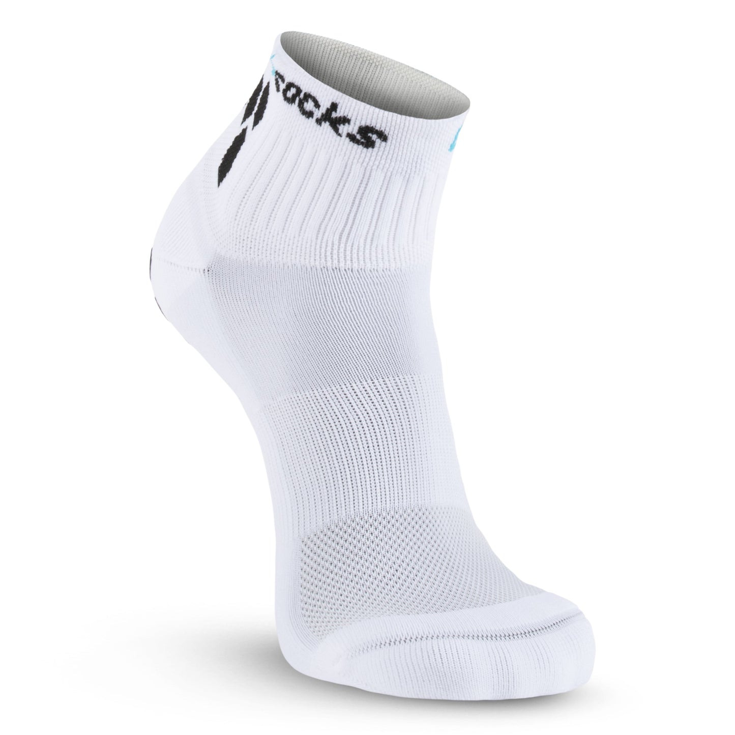 Athletic Socks with Grips - 1/4 Crew - White