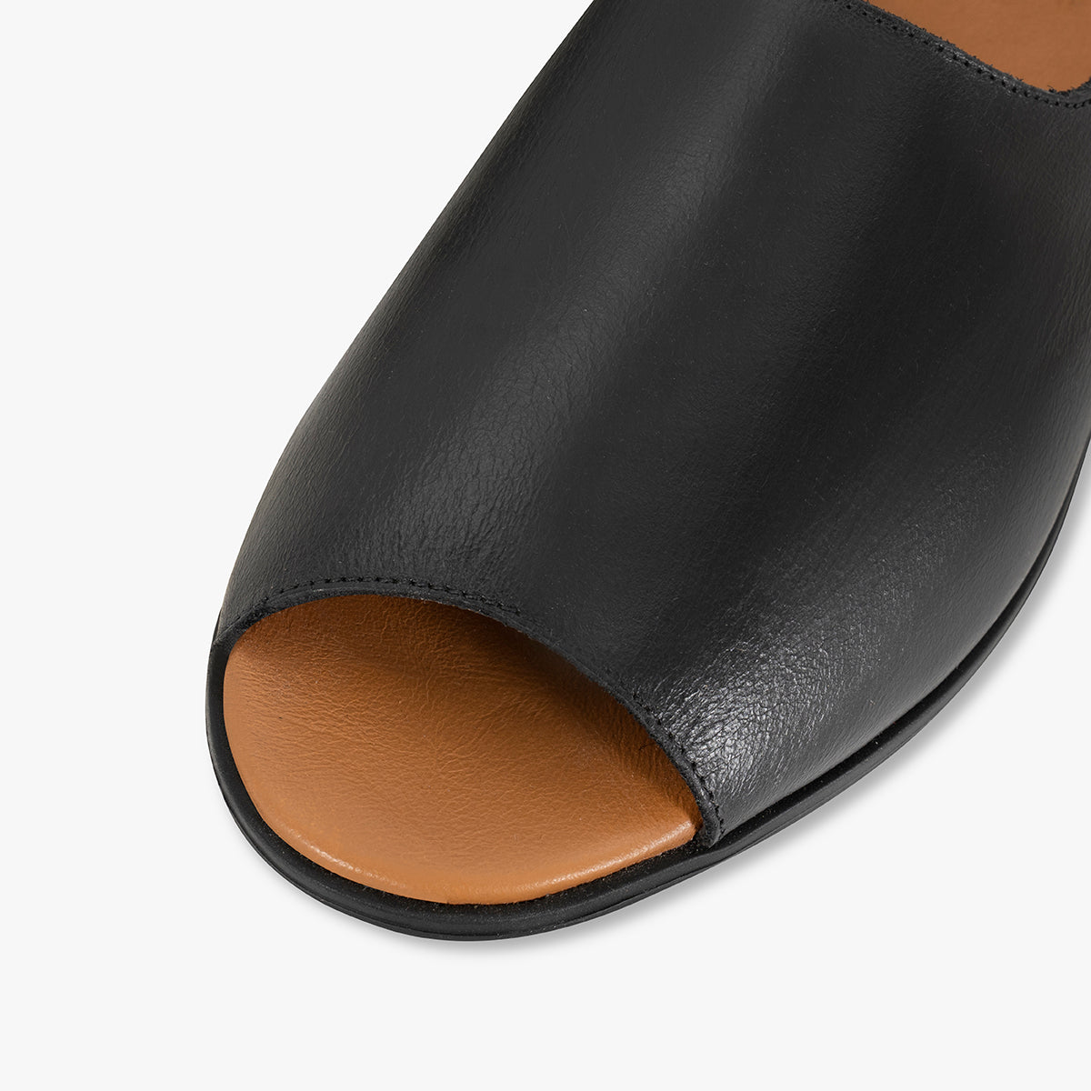 Jet Black Peep Toes