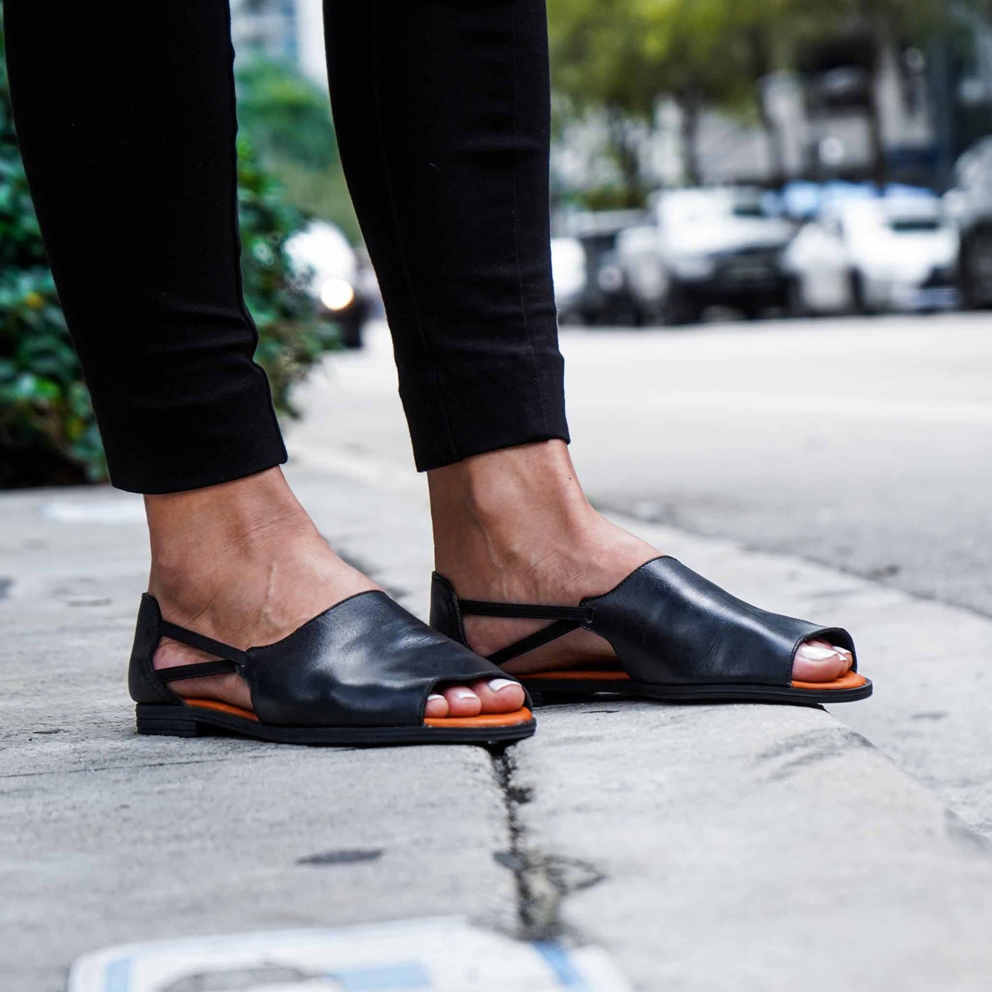 Jet Black Peep Toes