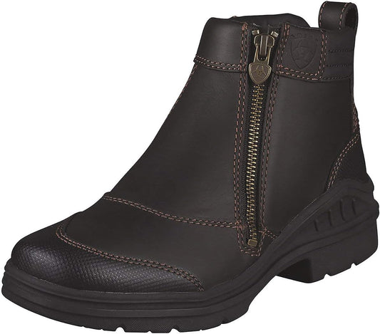 Ariat Barnyard Side Zip Pull On Chelsea Boots Dark Brown Womens US 4 - 9