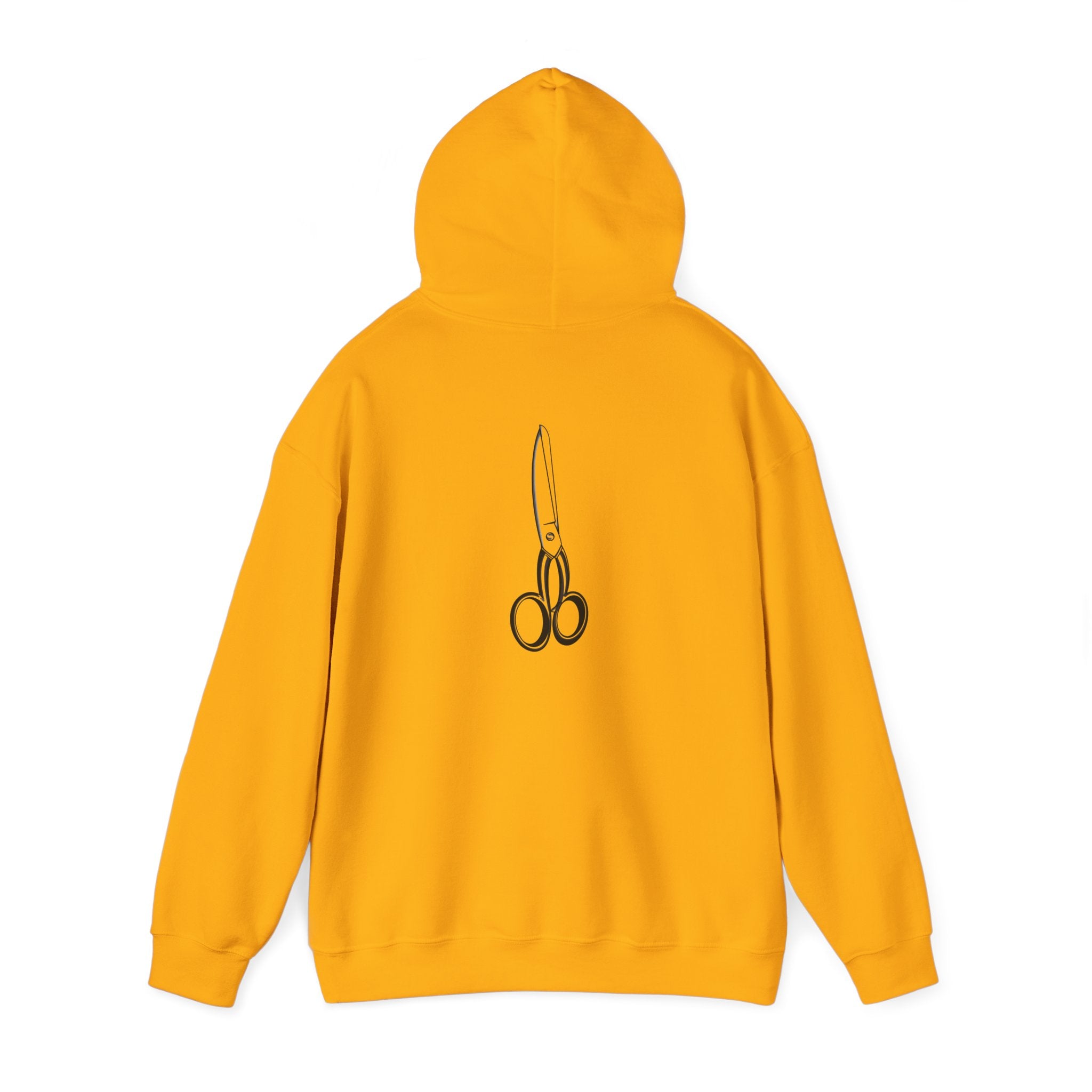 Hooded Sweatshirt with Custom Scissors Illustration by Daniel Villegas