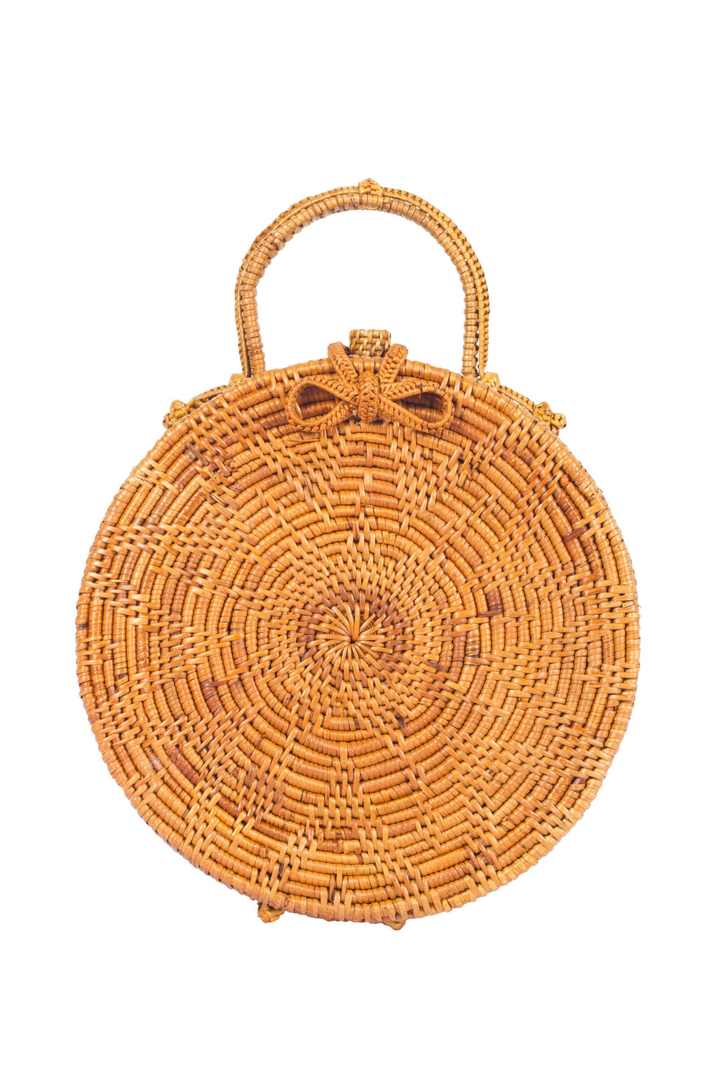 Round Top Handle Basket Bag