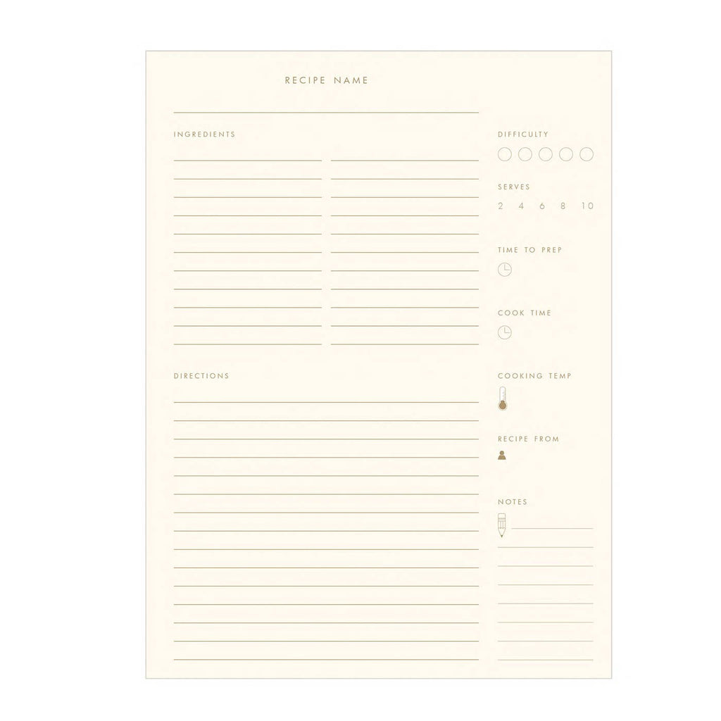 Gathered Recipes Recipe Book: Copper Cover | White Ink