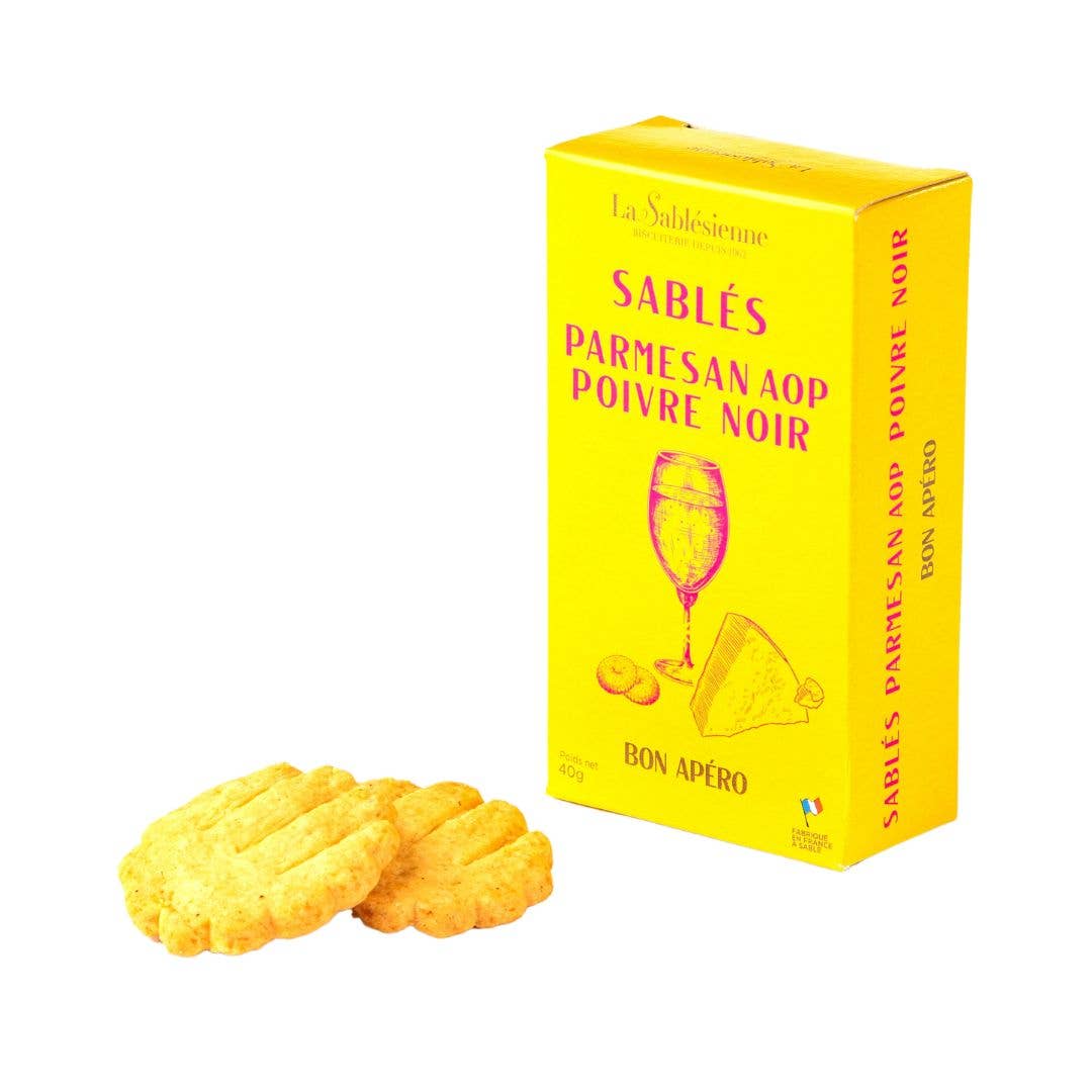 Parmesan Cheese & Black Pepper Savory Shortbread Crackers