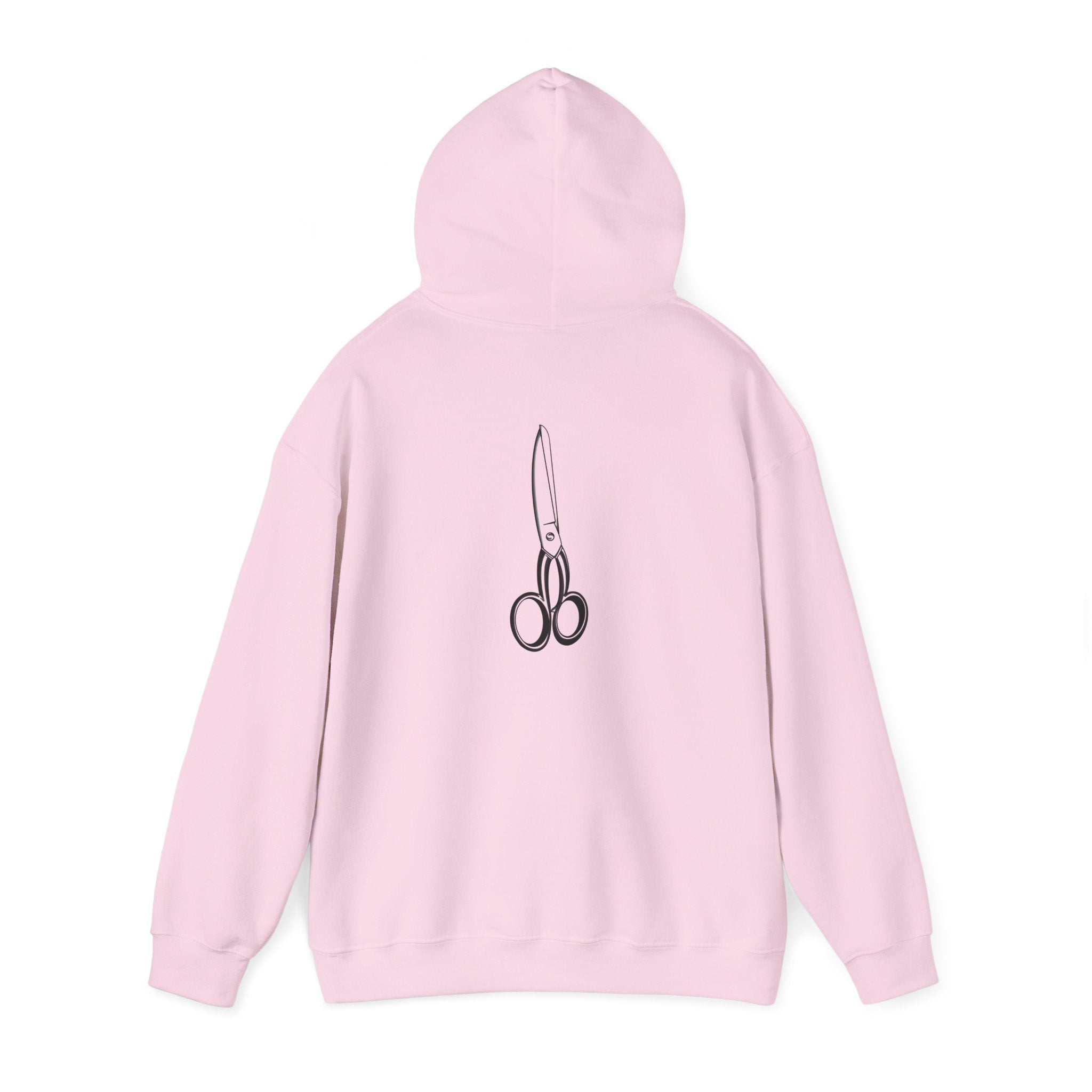 Hooded Sweatshirt with Custom Scissors Illustration by Daniel Villegas