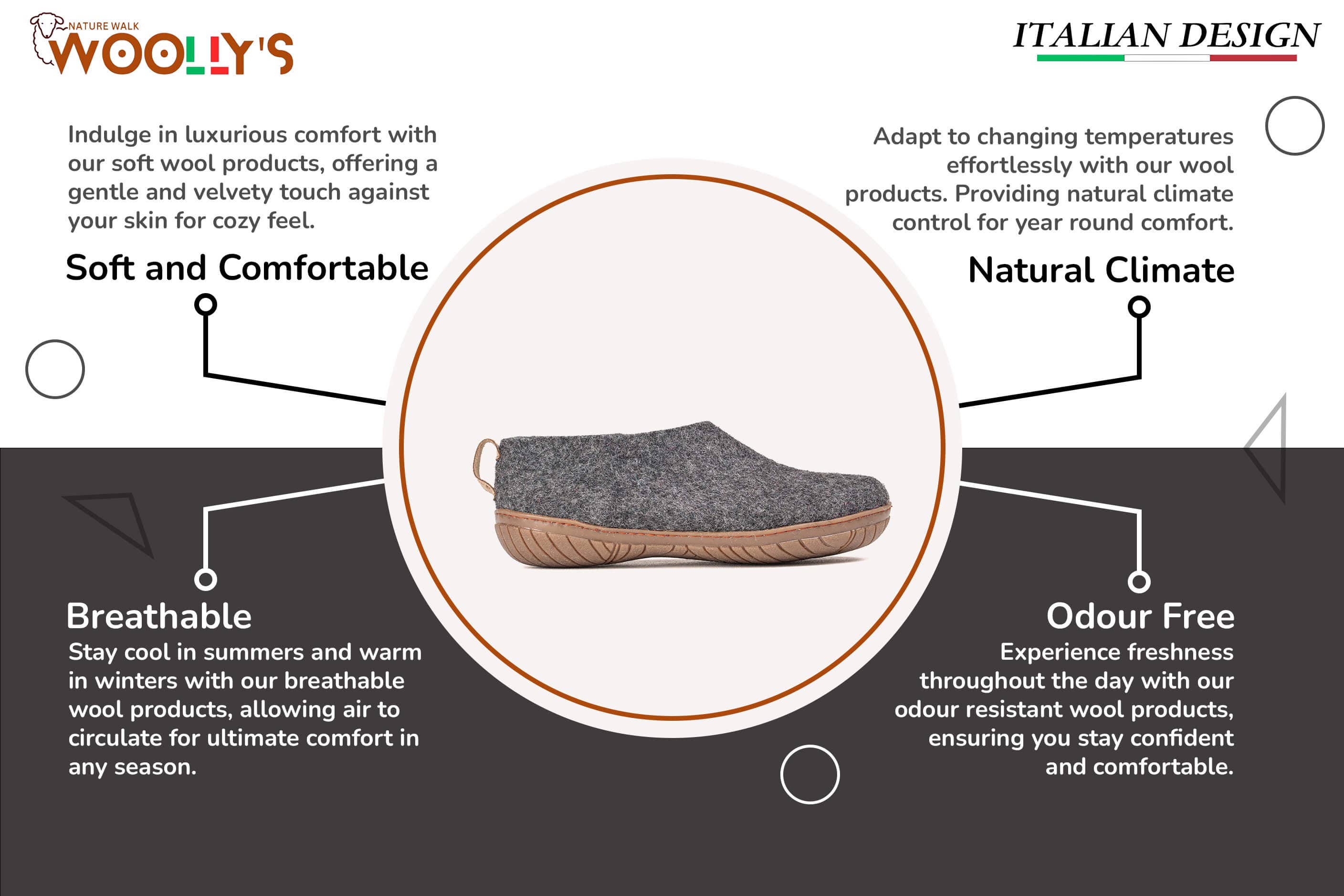 Outsole Shoe with Rubber Sole – Charcoal: 44