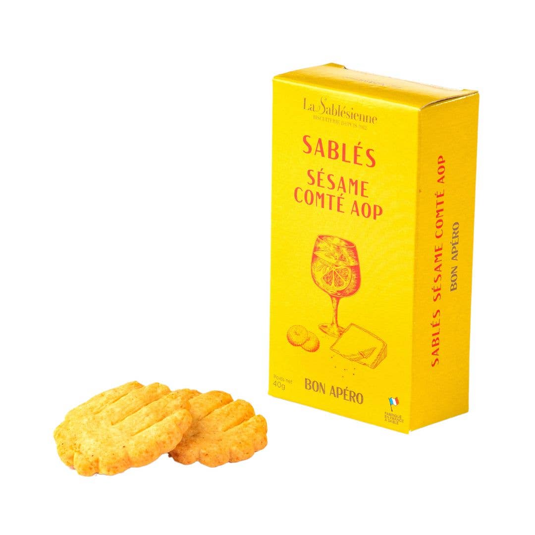 Sesame Seeds & Comté Cheese Savory Shortbread Crackers