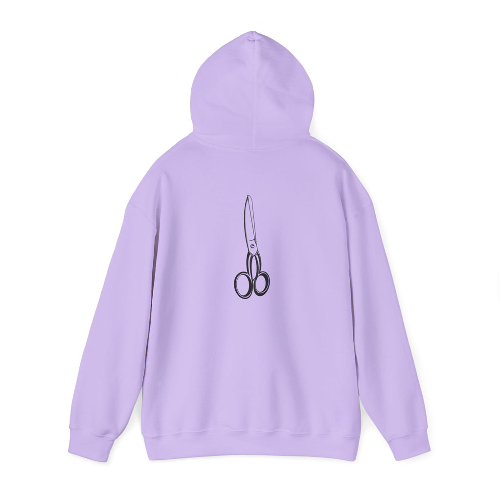 Hooded Sweatshirt with Custom Scissors Illustration by Daniel Villegas