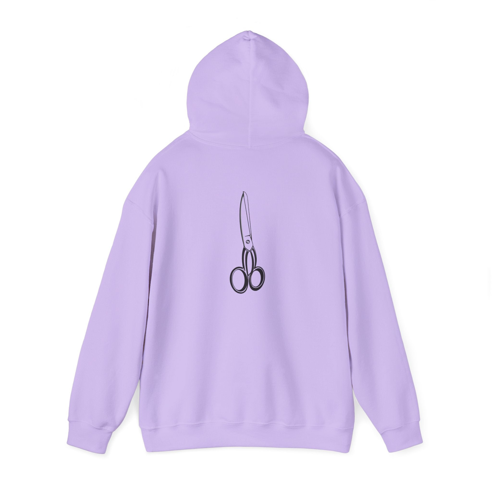 Hooded Sweatshirt with Custom Scissors Illustration by Daniel Villegas
