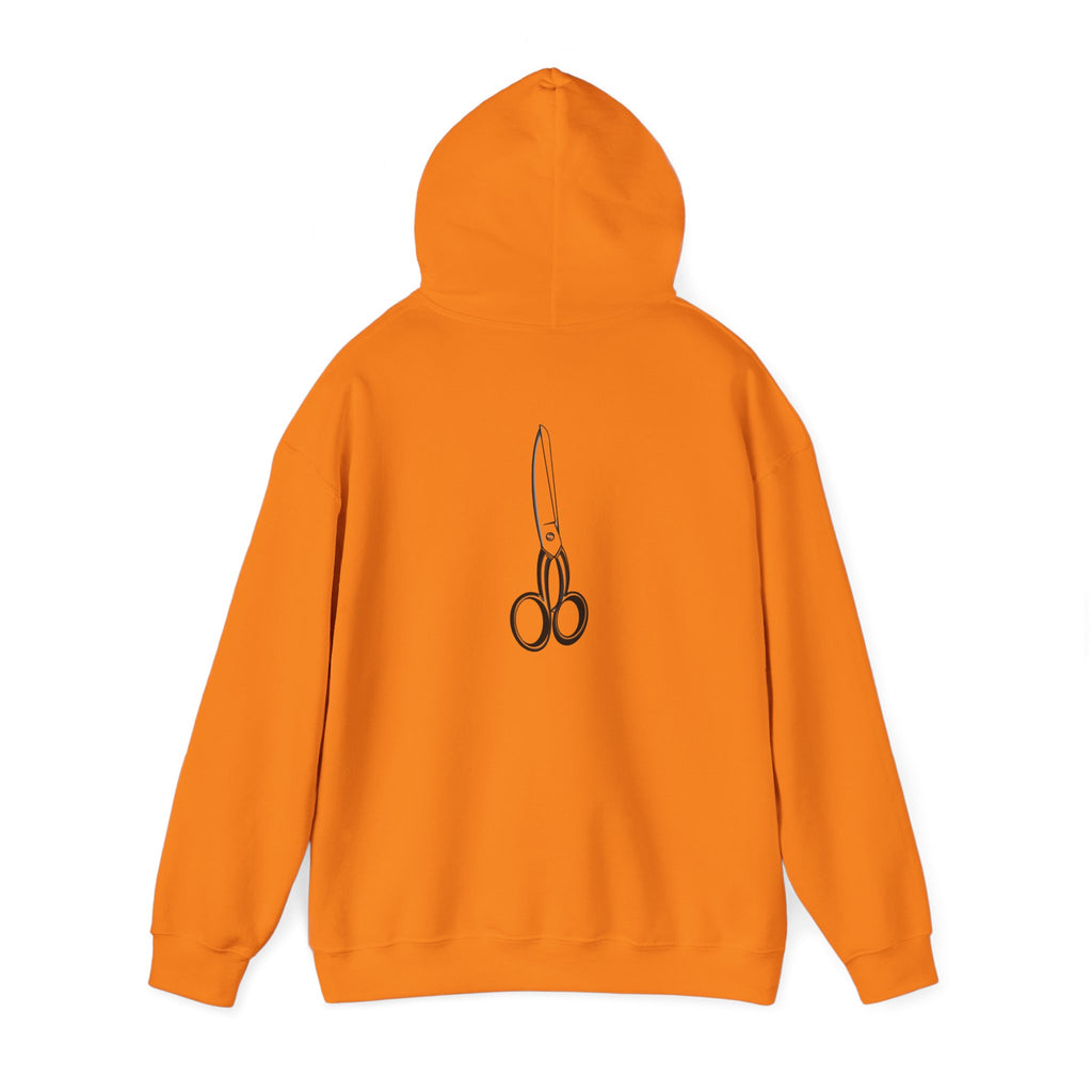 Hooded Sweatshirt with Custom Scissors Illustration by Daniel Villegas