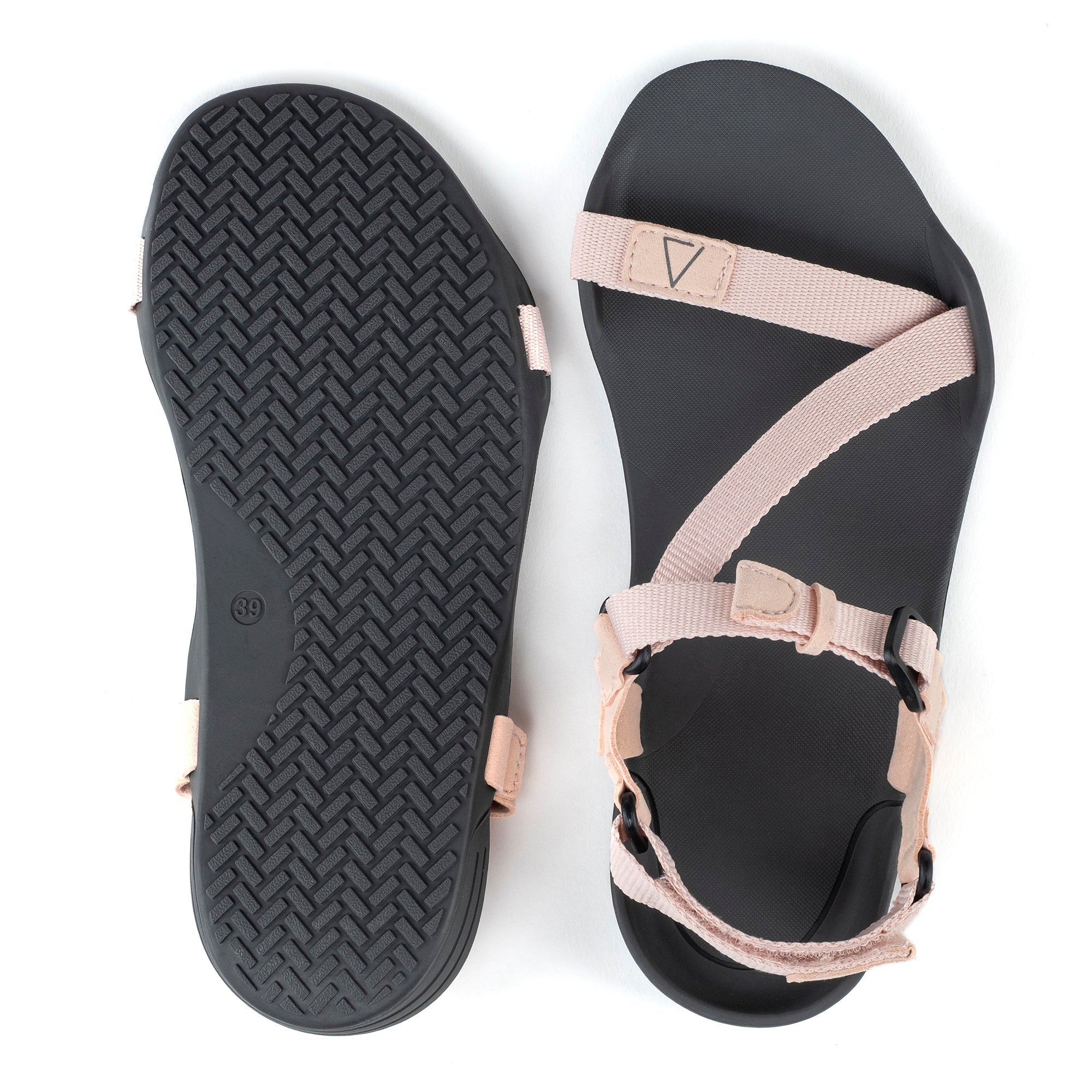 Men's Pink and Black Terra Barefoot Sandals