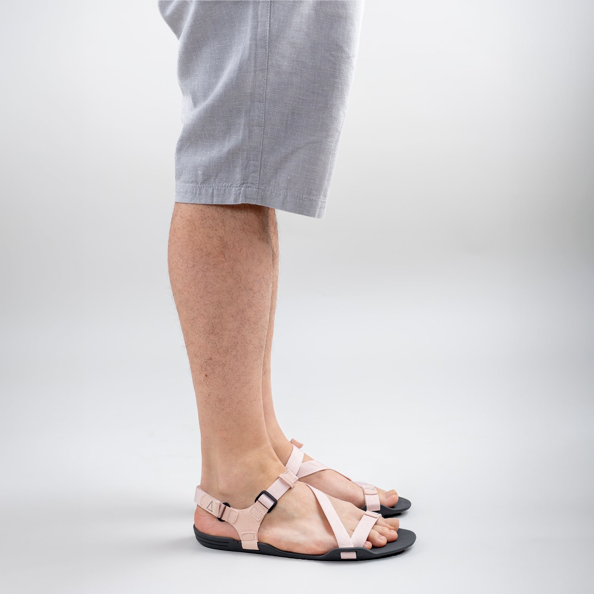 Men's Pink and Black Terra Barefoot Sandals