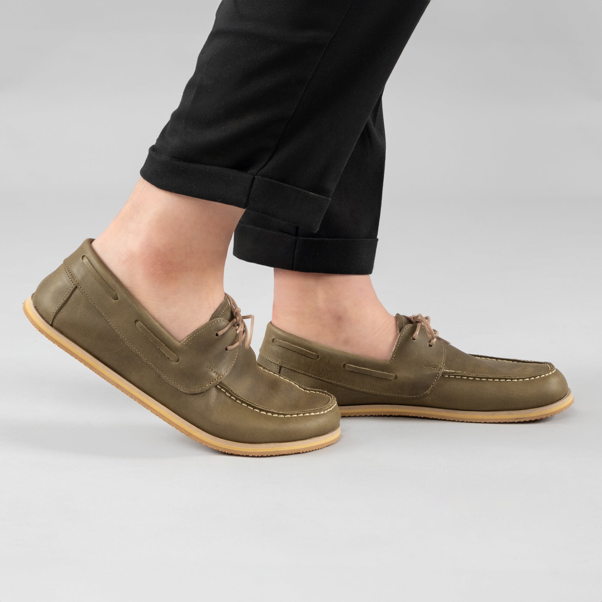 Men's Green Boat Shoes