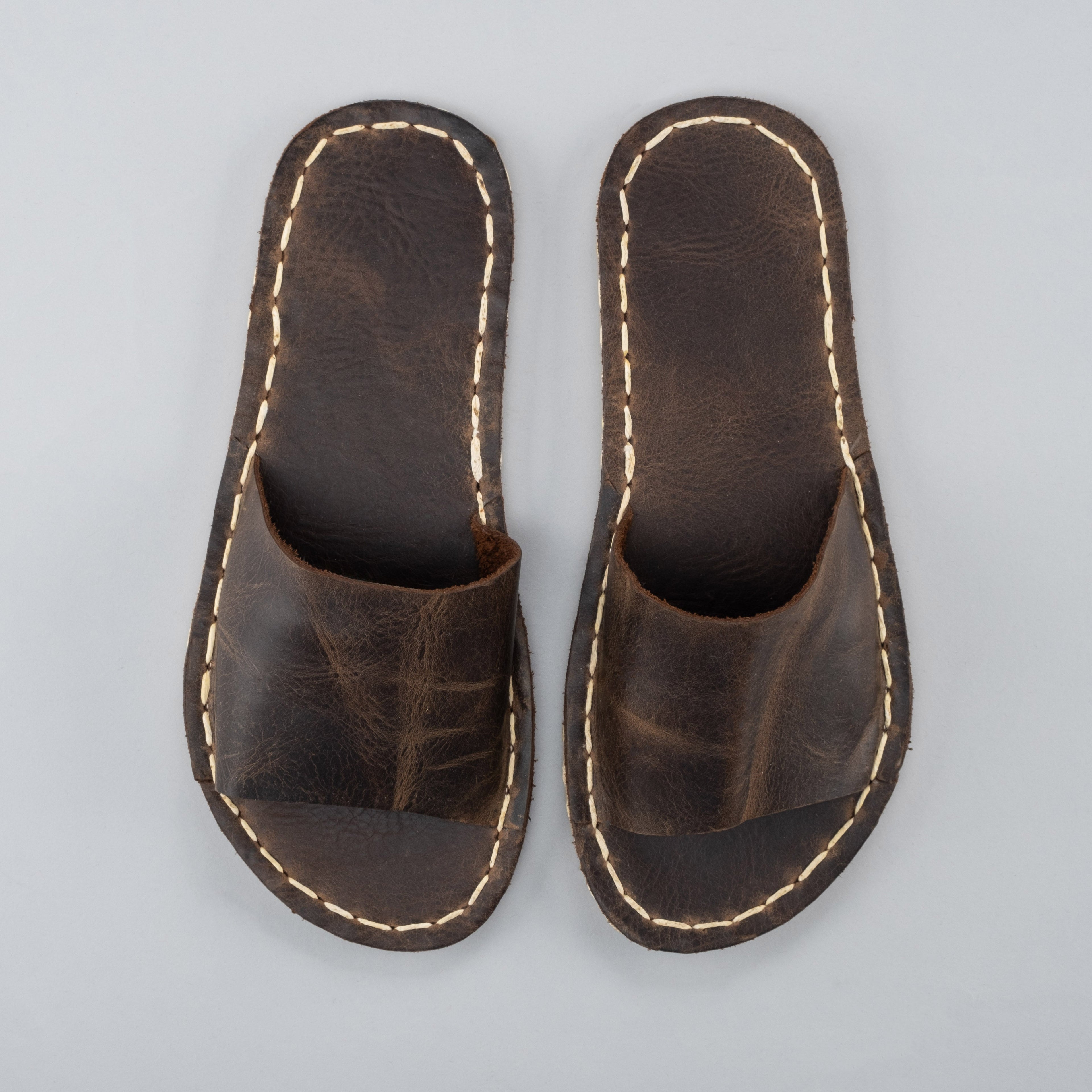 Coffee Barefoot Slide Sandals