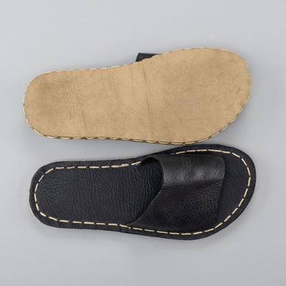 Black Barefoot Slide Sandals