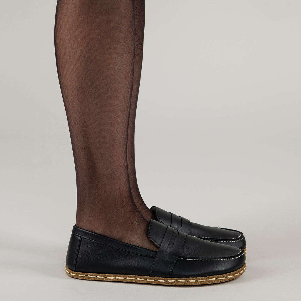 Women's Black Penny Loafers
