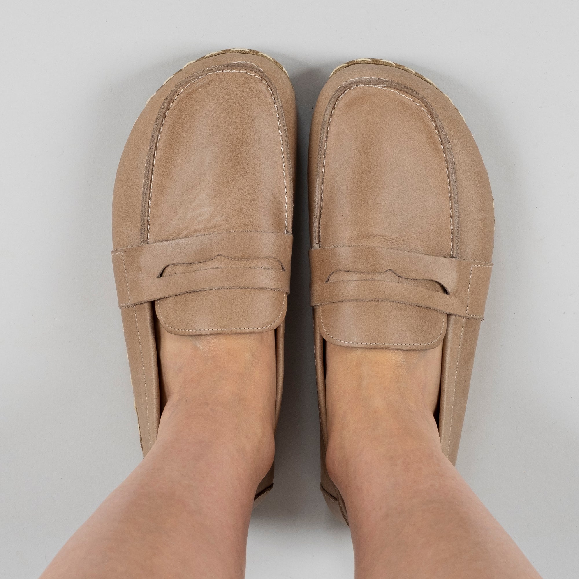 Men's Tan Penny Loafers