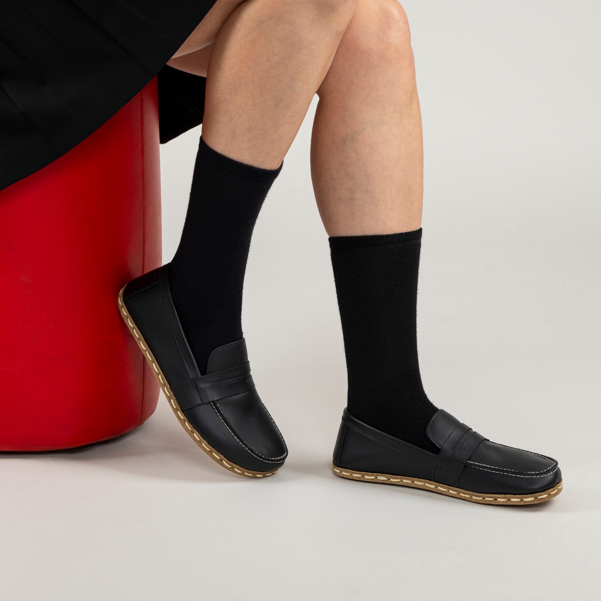 Women's Black Penny Loafers