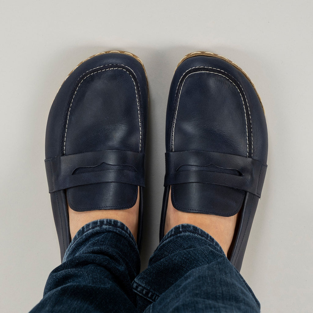 Women's Blue Penny Loafers
