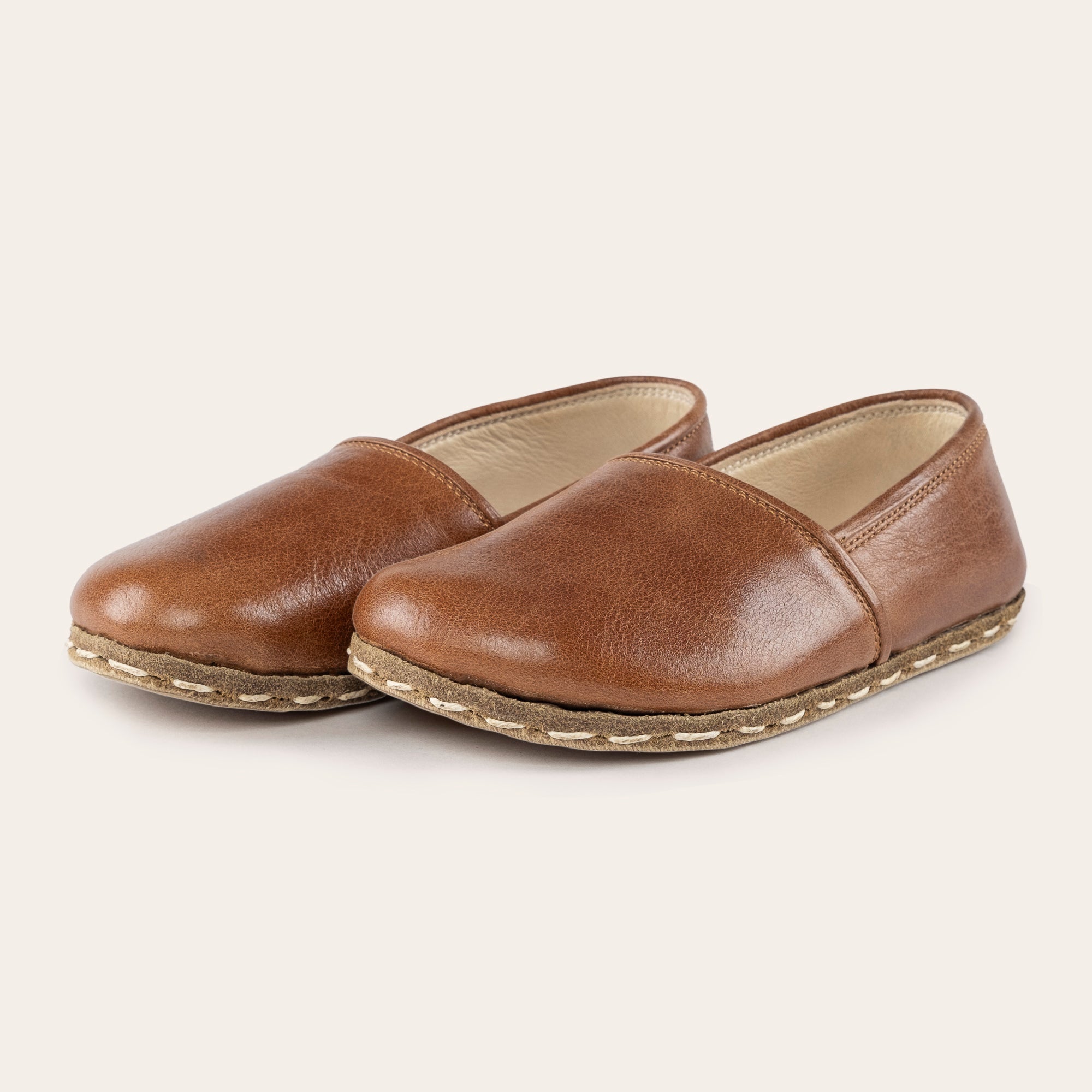 Kid's Brown Barefoot Loafers