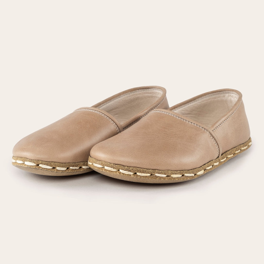 Kid's Tan Barefoot Loafers