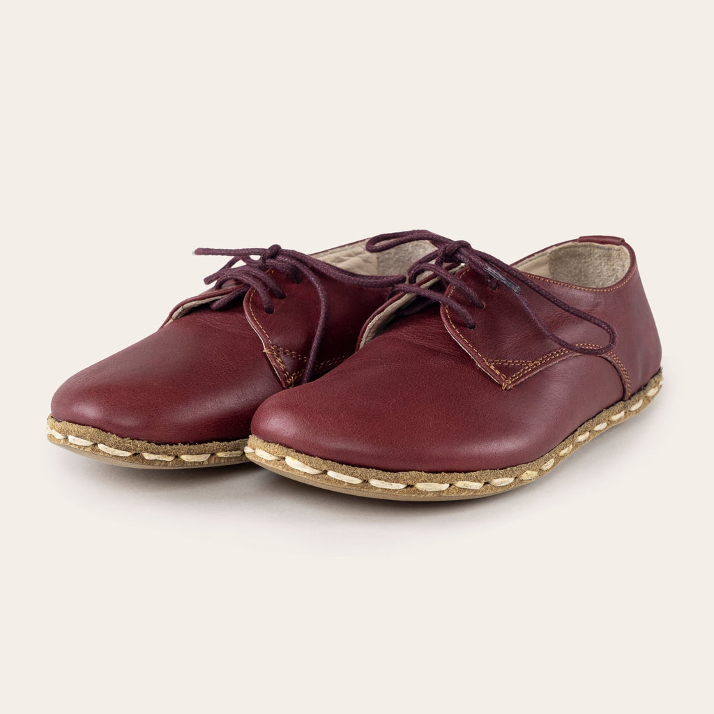 Kid's Red Barefoot Oxfords