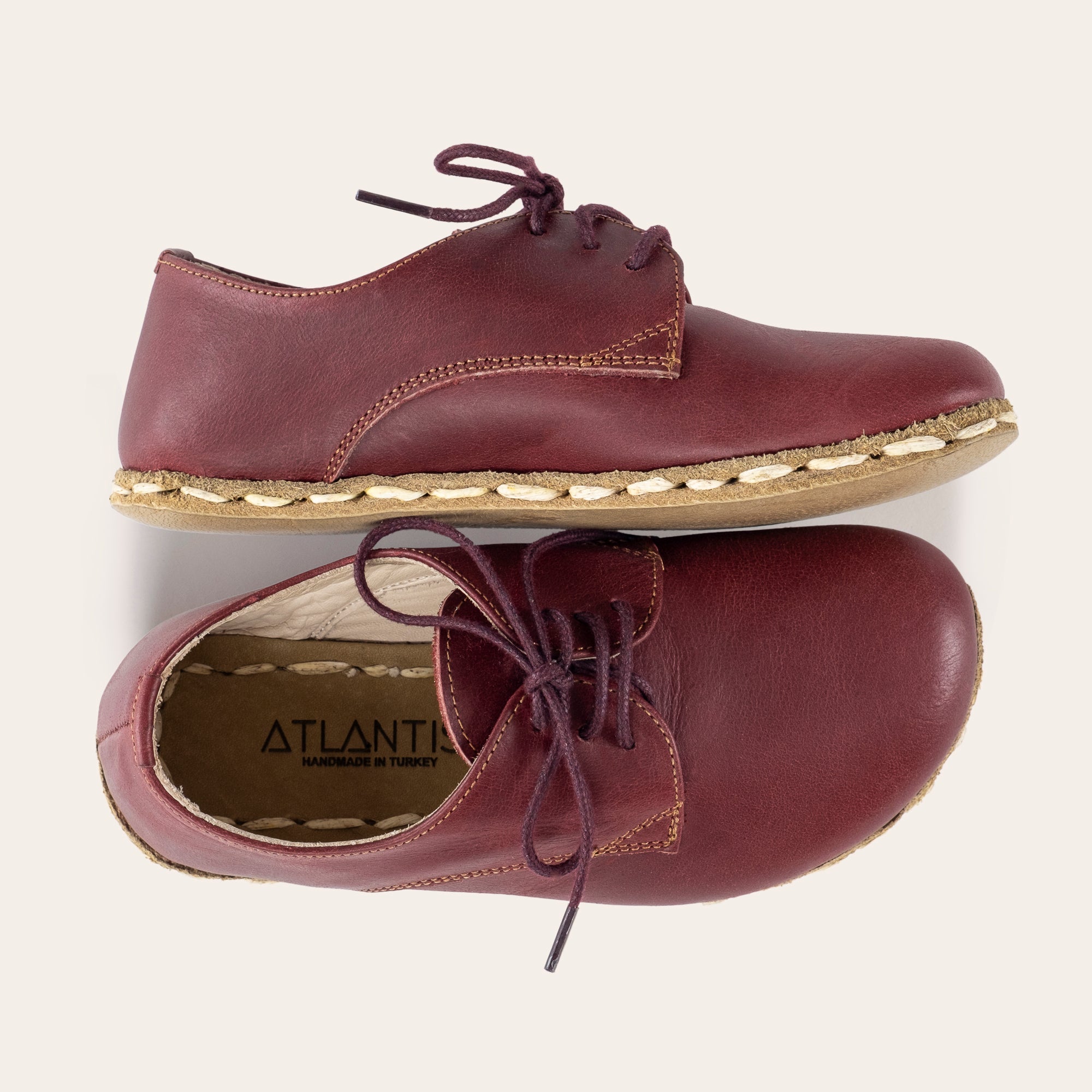 Kid's Red Barefoot Oxfords