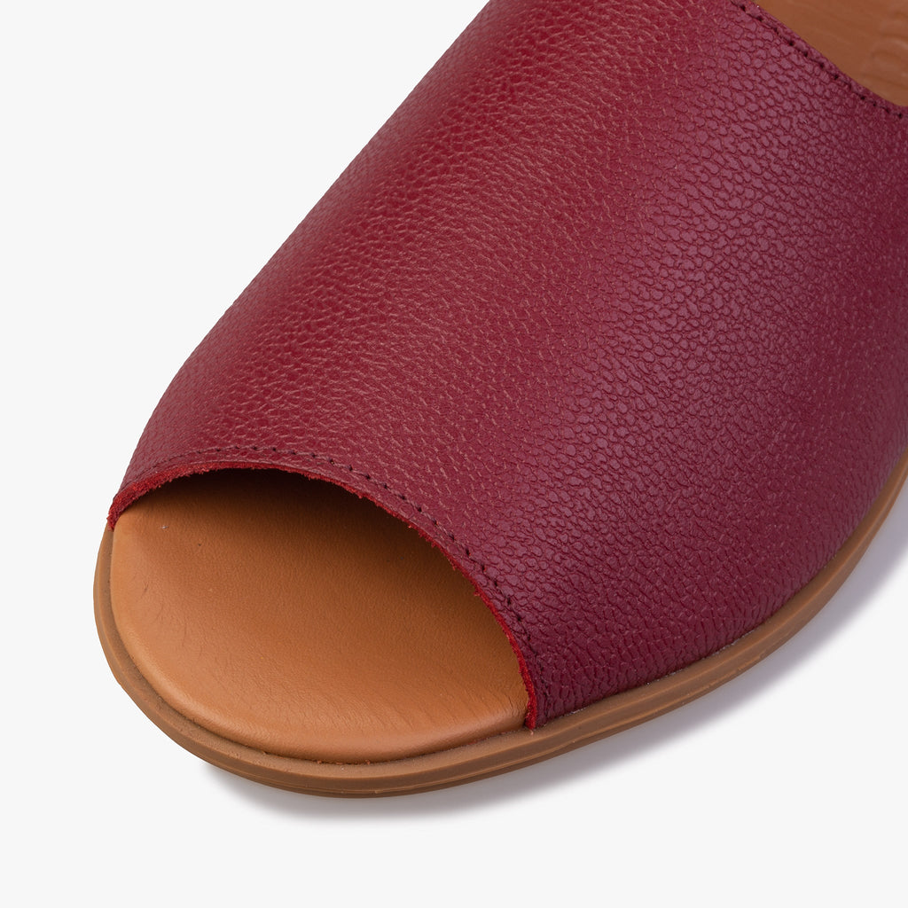 Burgundy Vintage Peep Toes
