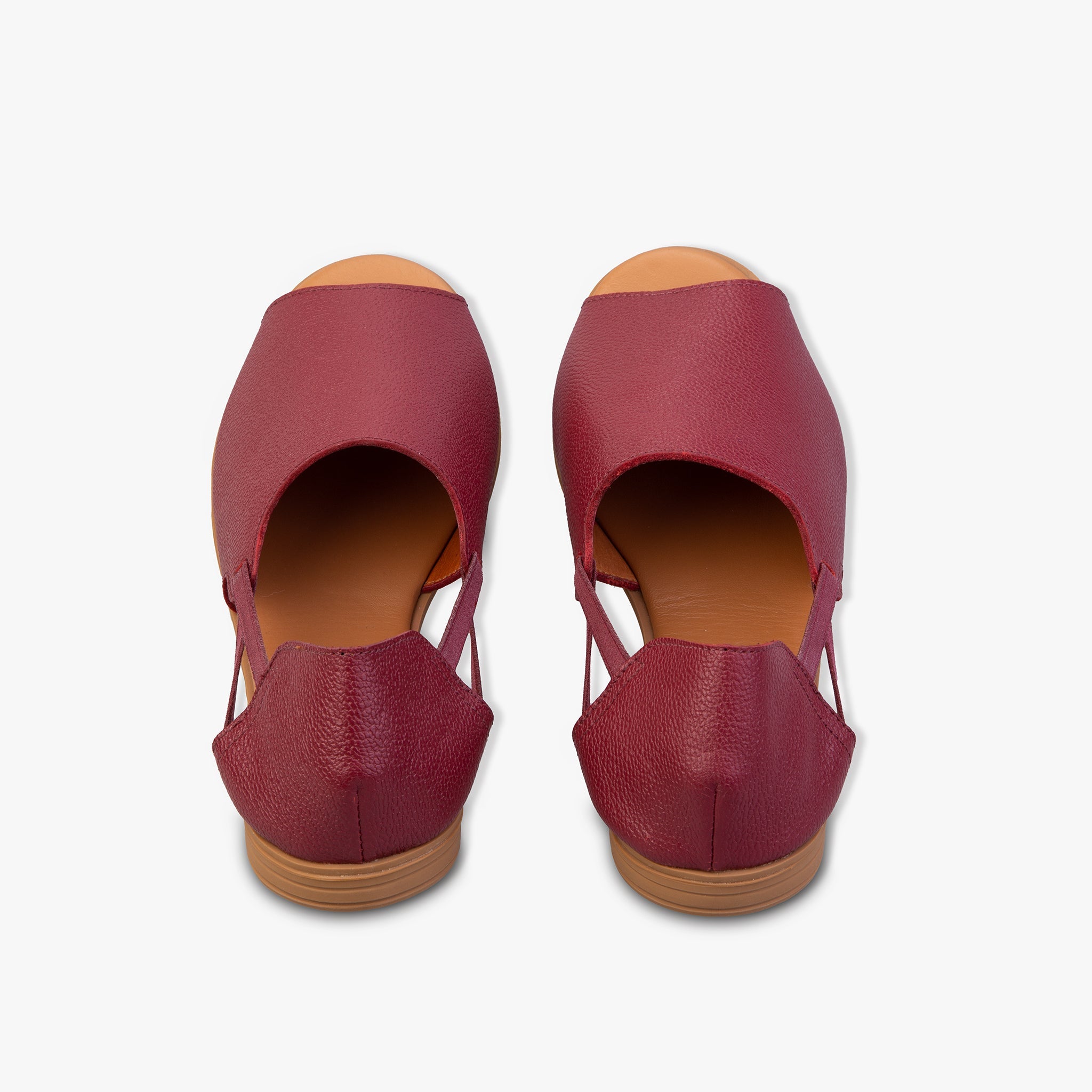 Burgundy Vintage Peep Toes
