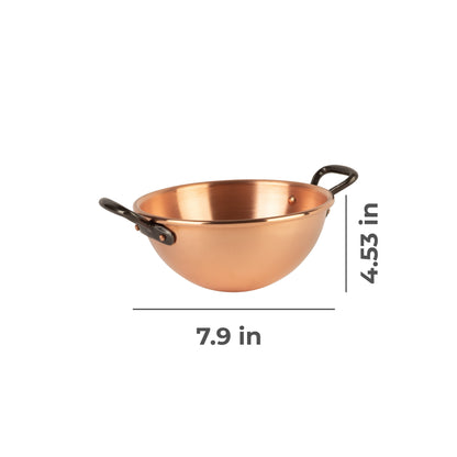 Pure copper whipping bowl, 1.5 qt