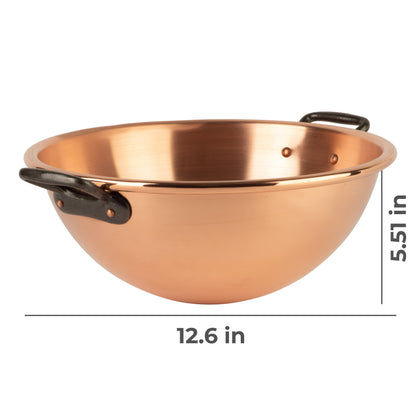 Pure copper whipping bowl, 6.3 qt