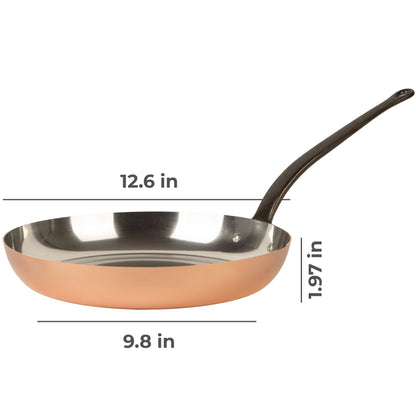Tinned copper frying pan