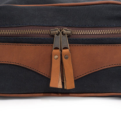 Campaign Waxed Canvas Toiletry Square Shave Kit