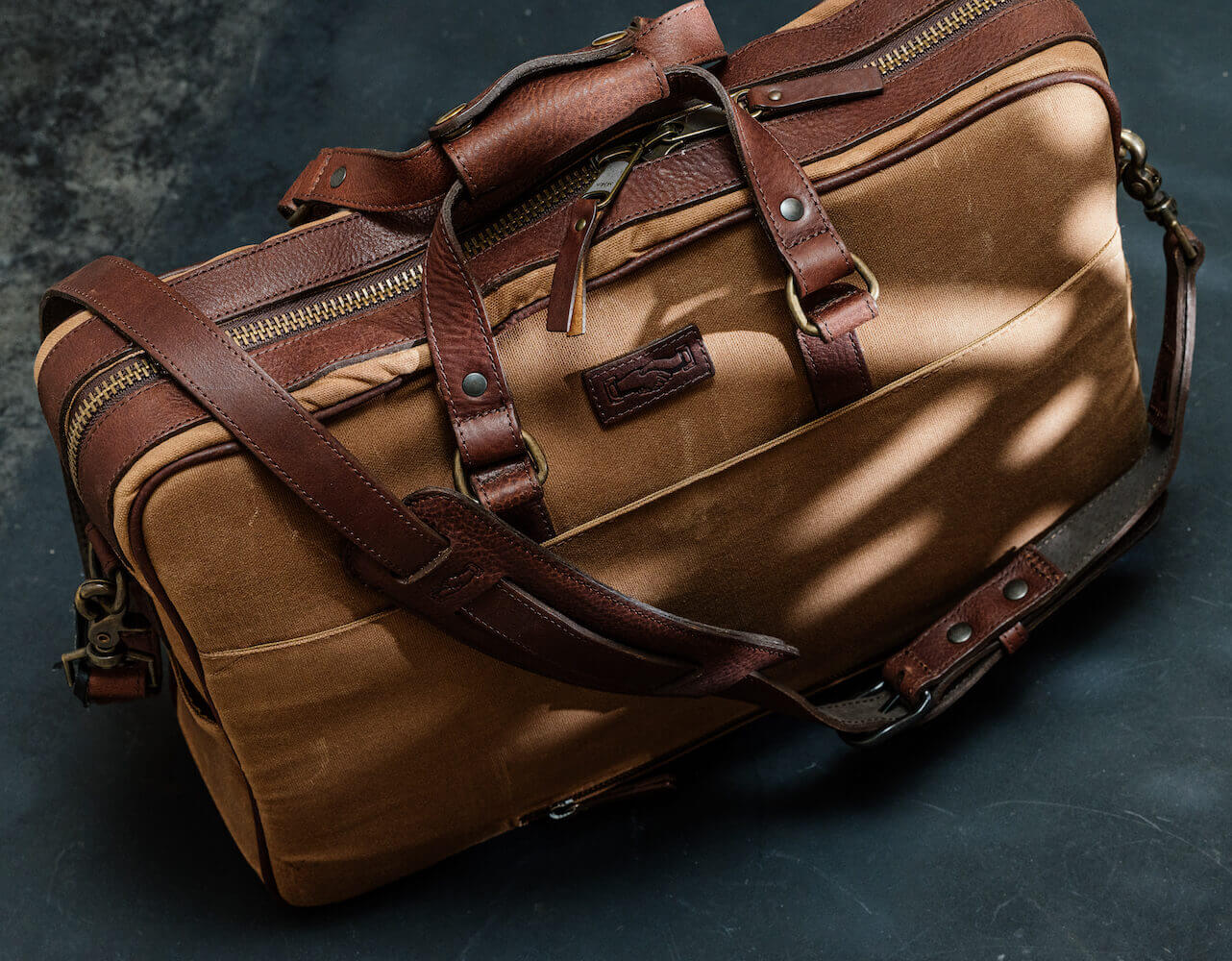 Campaign Waxed Canvas Briefcase