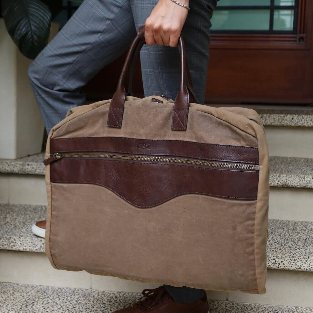 Campaign Waxed Canvas Garment Bag