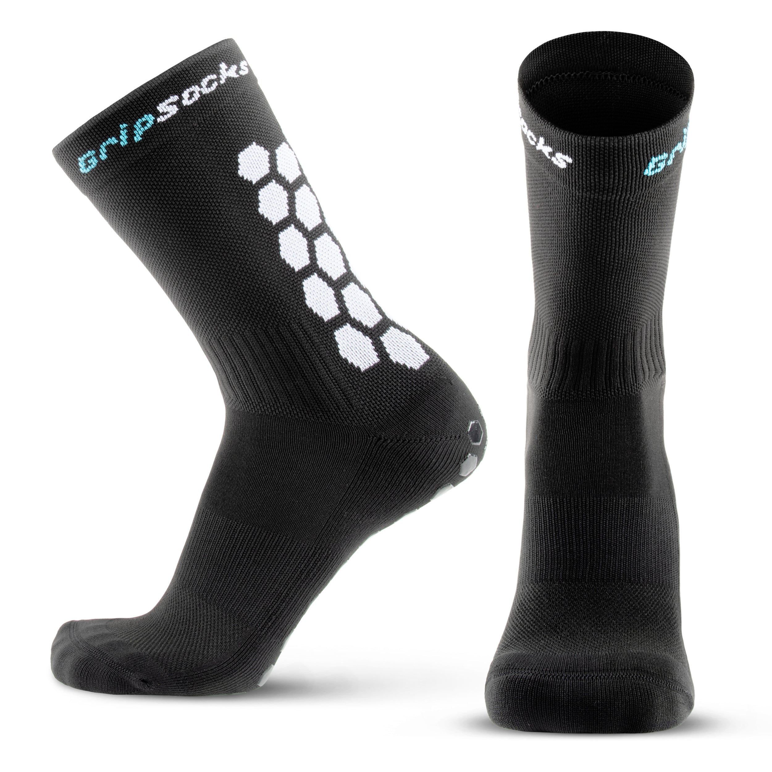 GripSocks for Soccer - Crew Height - Black
