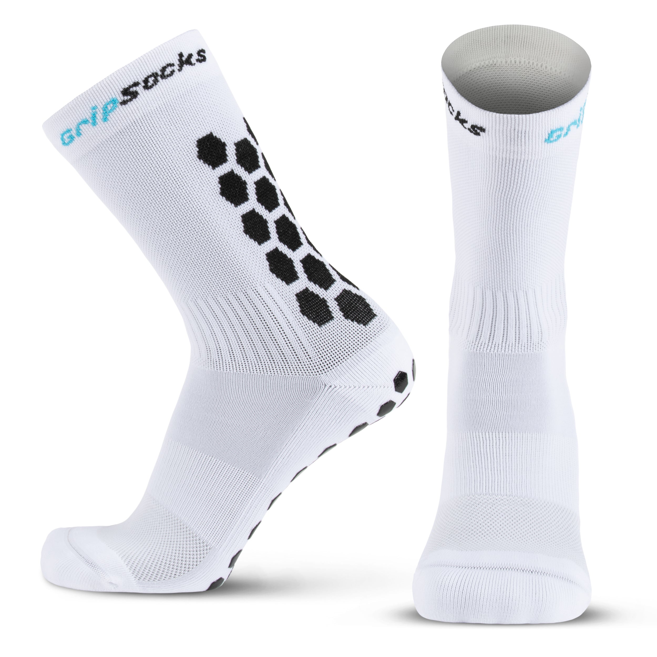 GripSocks for Basketball - Crew Height - White