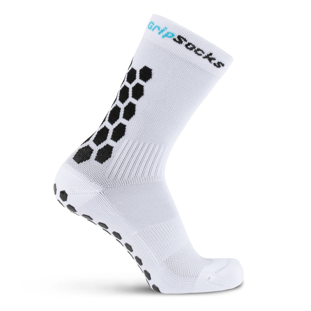 GripSocks for Soccer - Crew Height - White
