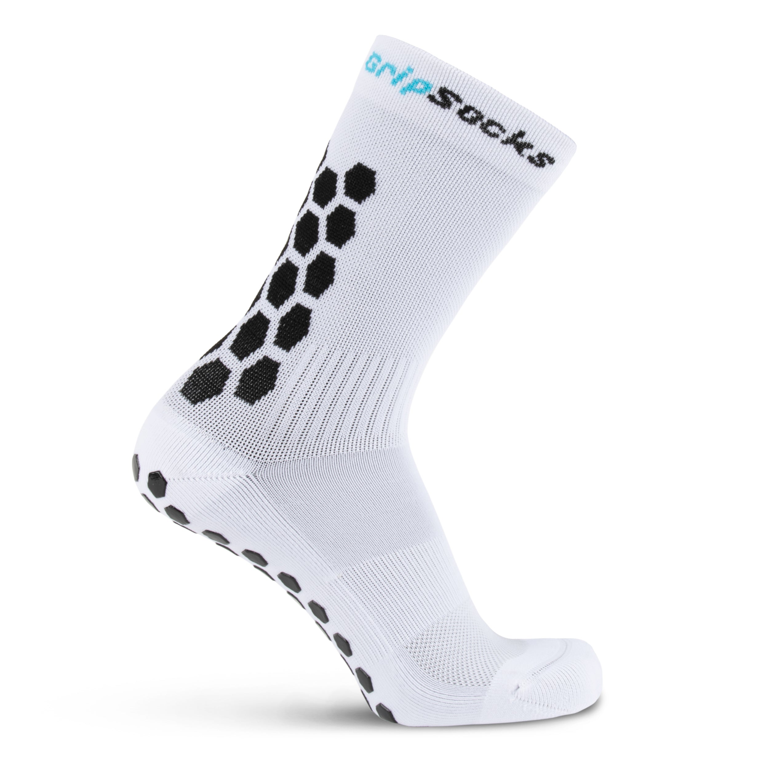 GripSocks for Soccer - Crew Height - White