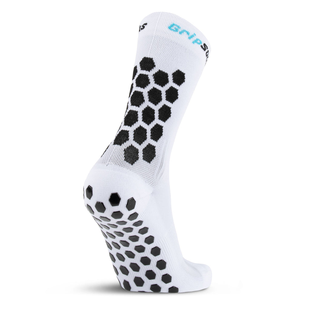 GripSocks for Soccer - Crew Height - White