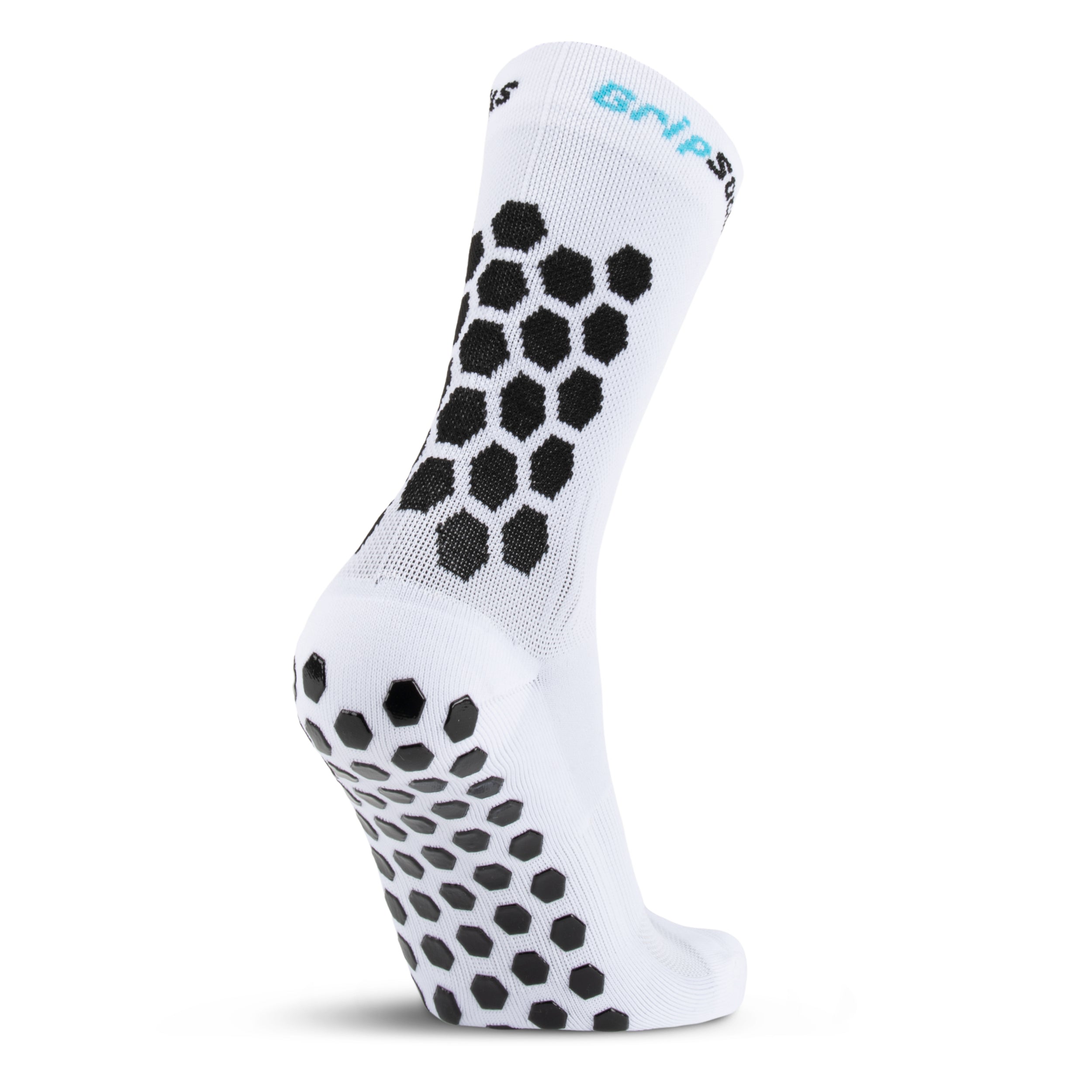 GripSocks for Soccer - Crew Height - White
