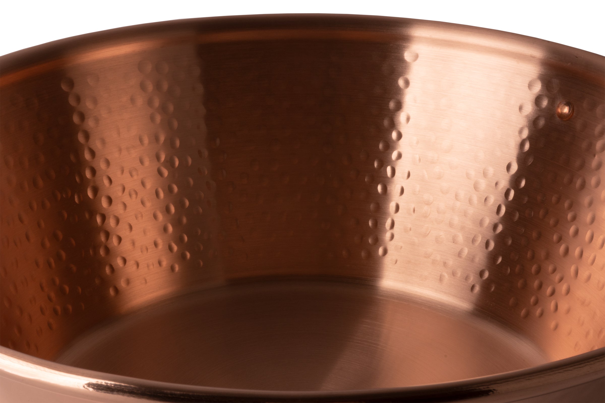 Copper jam pot for induction stoves with cast iron handles, 12.5 qt