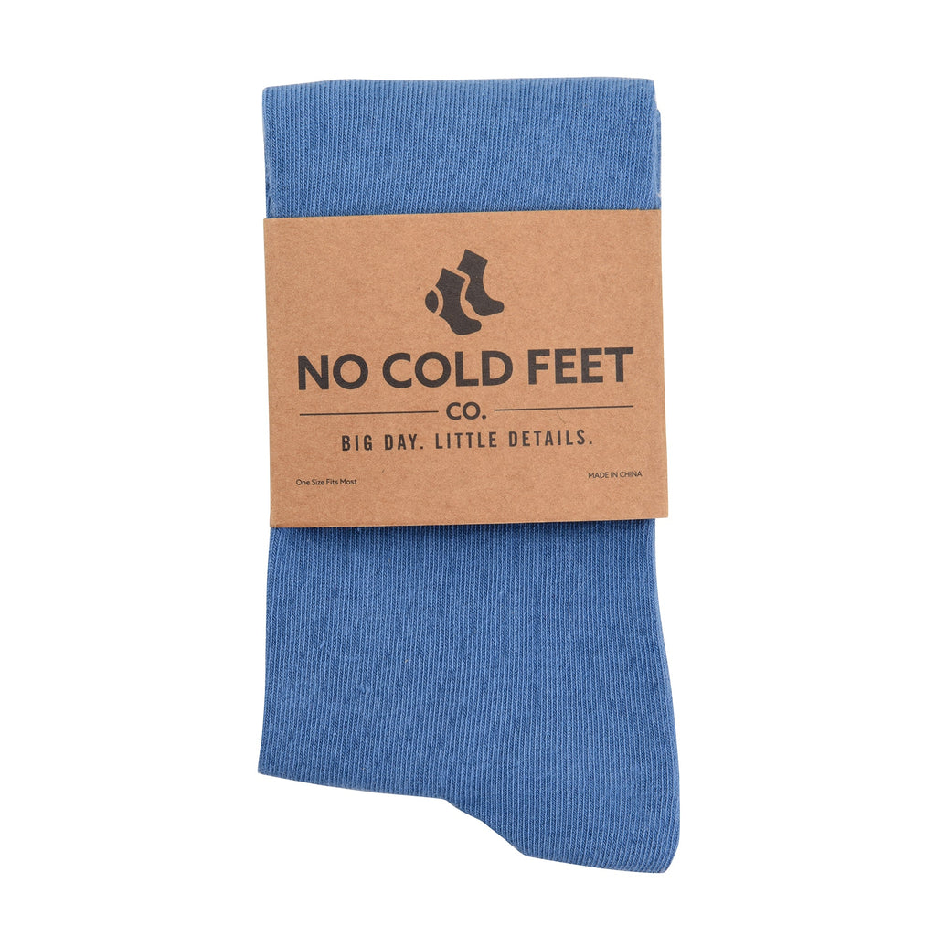 Solid Steel Blue Socks