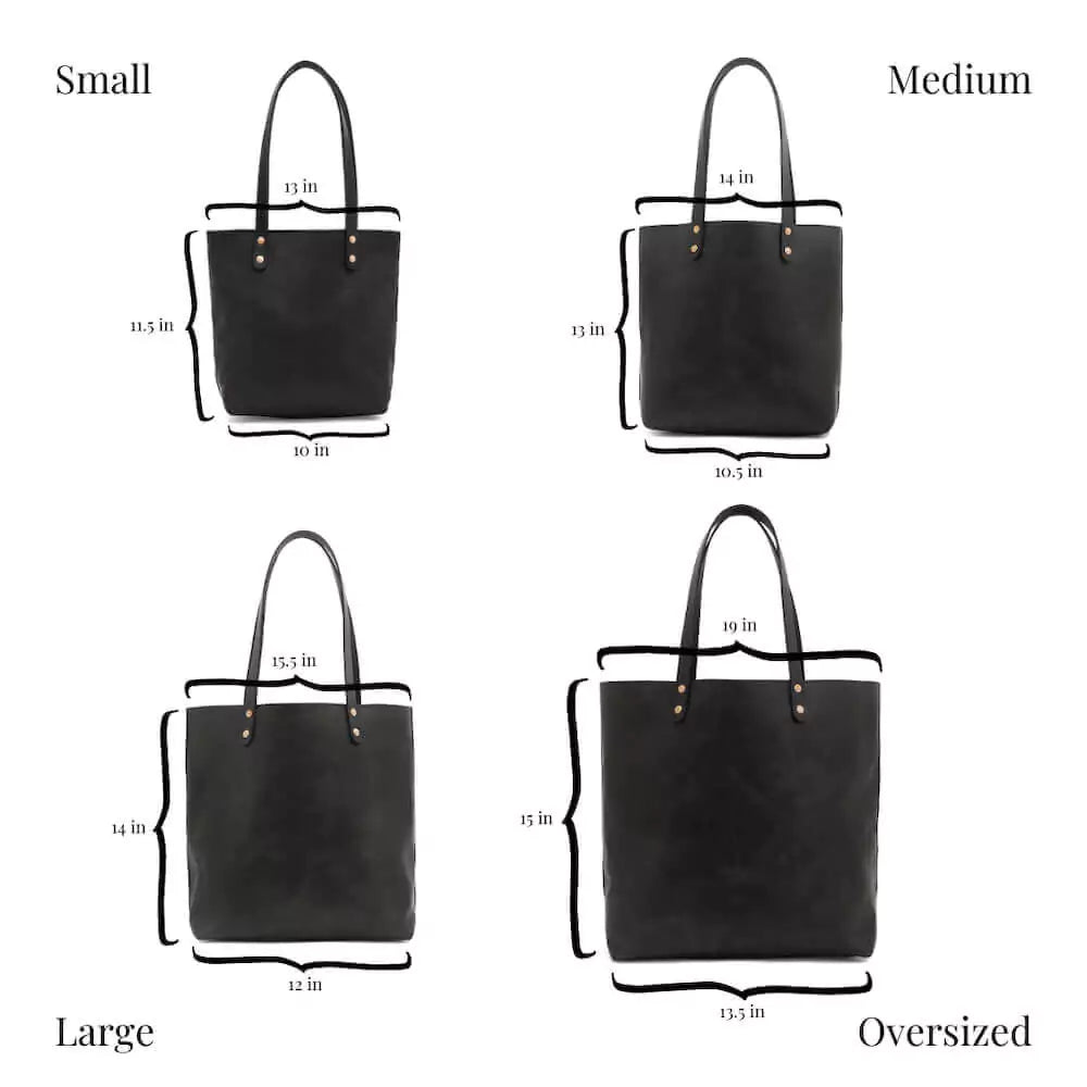 Eden OVERSIZED Leather Tote Bag - Zippered