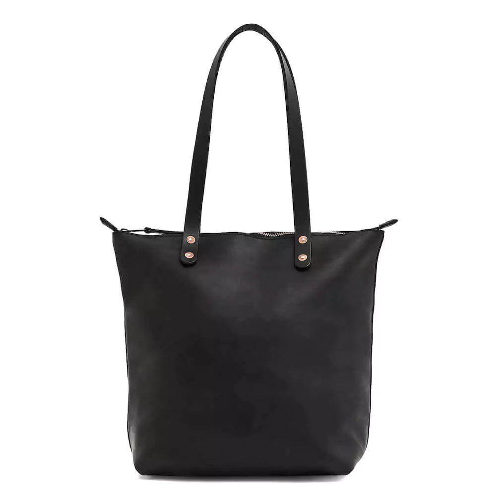 Eden SMALL Leather Tote Bag - Zippered